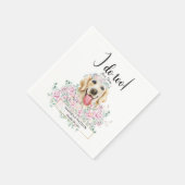 Golden Retriever Dog Wedding Cocktail Napkins Serviette (Ecke)