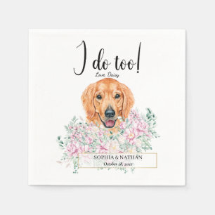 Golden Retriever Dog Wedding Cocktail Napkins Serviette