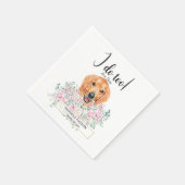 Golden Retriever Dog Wedding Cocktail Napkins Serviette (Ecke)