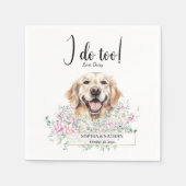 Golden Retriever Dog Wedding Cocktail Napkins Serviette (Vorderseite)