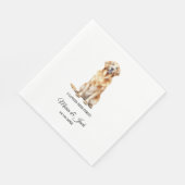 Golden Retriever Dog Wedding Napkins mit Foto Serviette (Ecke)