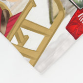 Golden Retriever Dog Weihnachten Fleecedecke (Ecke)