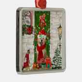 Golden Retriever Dog Weihnachten Ornament Aus Metall (Rechts)