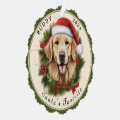 Golden Retriever Dog Weihnachten Ornament Karte (Rechts)