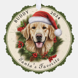 Golden Retriever Dog Weihnachten Ornament Karte