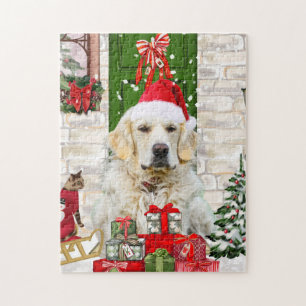 Golden Retriever Dog Weihnachten Puzzle