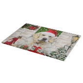 Golden Retriever Dog Weihnachten Schneidebrett (Ecke)