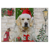 Golden Retriever Dog Weihnachten Schneidebrett (Vorderseite)