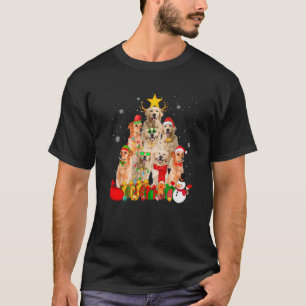 Golden Retriever Dog Weihnachtsbaum Lichter Funny T-Shirt