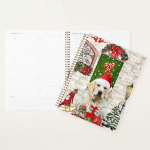 Golden Retriever Dog Weihnachtsgeschenk Tasche Planer