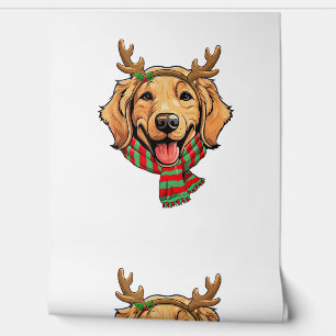 Golden Retriever Dog Weihnachtsmann Rentier Weihna Tapete