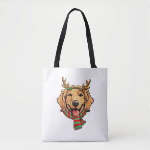 Golden Retriever Dog Weihnachtsmann Rentier Weihna Tasche
