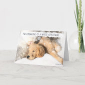 Golden Retriever Dog Weiße Weihnachtskarte Feiertagskarte (Vorderseite)