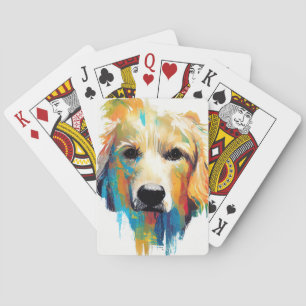 Golden Retriever Dog Wilde Natur Tiermalerei Spielkarten