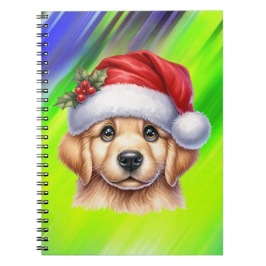 Golden Retriever Dog with Santa Claus Style-82535 Notizblock (Vorderseite)