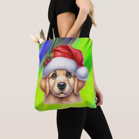 Golden Retriever Dog with Santa Claus Style-82535 Tasche (Von Nahem)