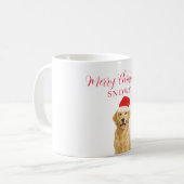 Golden Retriever Dog with Santa Hat Christmas Kaffeetasse (Vorderseite Links)