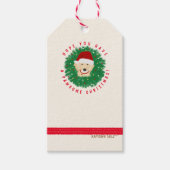 Golden Retriever Dog Wreath Set Geschenkanhänger (Vorderseite)