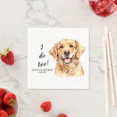 Golden Retriever Dog Zeichnend Personalisiert Ich Serviette (Beispiel)