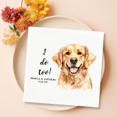 Golden Retriever Dog Zeichnend Personalisiert Ich  Serviette