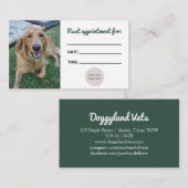 Golden Retriever Dogggy Vet Enclosure Card Begleitkarte (Vorne/Hinten)