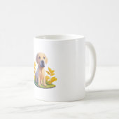 Golden Retriever Doggo Niedlich Digital Chibi Kaffeetasse (VorderseiteRechts)