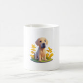 Golden Retriever Doggo Niedlich Digital Chibi Kaffeetasse (Mittel)
