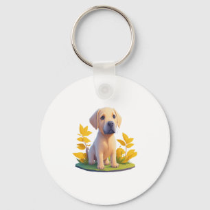 Golden Retriever Doggo Niedlich Digital Chibi Schlüsselanhänger