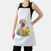 Golden Retriever Doggo Niedlich Digital Chibi Schürze (InSitu)