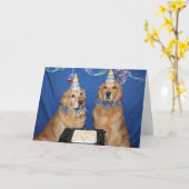 Golden Retriever Doggone Geburtstag Karte (Gelbe Blume)