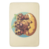 Golden Retriever Dogs Summer Pool Floods Badematte (Vorderseite Vertikal)