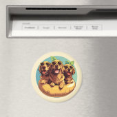 Golden Retriever Dogs Summer Pool Floods Magnet (In Situ (Geschirrspüler))