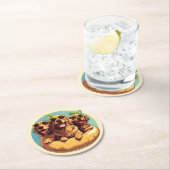 Golden Retriever Dogs Summer Pool Floods Runder Pappuntersetzer (Vor Ort)