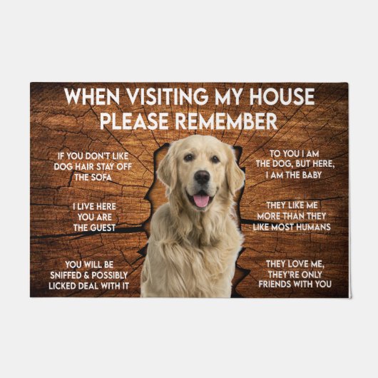 Golden Retriever Doormat, Golden Retriever Lover Fußmatte (Vorderseite)