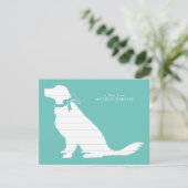 Golden Retriever Doppy Puppy Dankeskarte (Stehend Vorderseite)