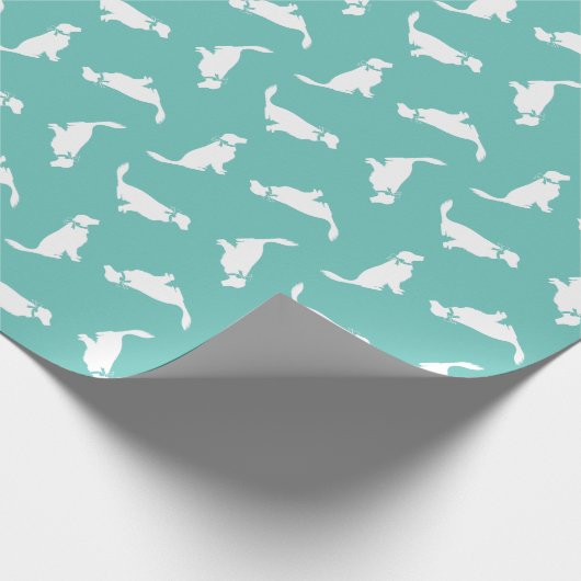 Golden Retriever Doppy Puppy Geschenkpapier (Ecke)