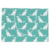 Golden Retriever Doppy Puppy Große Geschenktüte (Rückseite)