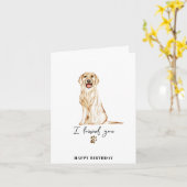 Golden Retriever Dow Paw Welpen Welpen Geburtstag Karte (Gelbe Blume)