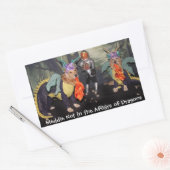 Golden Retriever Dragons Medaille nicht Rechteckiger Aufkleber (Umschlag)