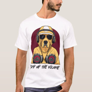 Golden Retriever Dressed als DJ T-Shirt