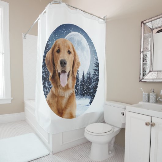 Golden Retriever Duschvorhang (Beispiel)