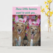 Golden Retriever Eggs-tra Osterfest Karte (Gelbe Blume)