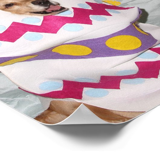 Golden Retriever Eggstranormale Ostersonne Poster (Ecke)