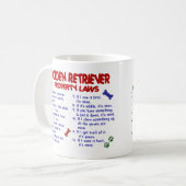 Golden retriever-Eigentums-Gesetze 2 Kaffeetasse (Vorderseite Links)