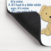 Golden retriever-Eigentums-Gesetze 4 Mousepad (Ecke)