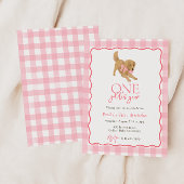 Golden Retriever Ein goldenes Jahr Mädchen zum Geb Einladung