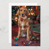 Golden Retriever Einladung (Vorne/Hinten)