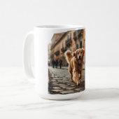 Golden Retriever Elegante Kaffee Tasse (Vorderseite Links)