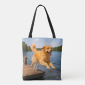 Golden Retriever Elegante Schulter Tasche (Rückseite)