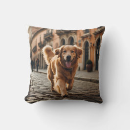 Golden Retriever Elegantes Throw Kissen